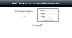 Desktop Screenshot of ismycreditcardstolen.com