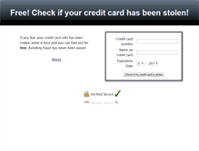 Tablet Screenshot of ismycreditcardstolen.com